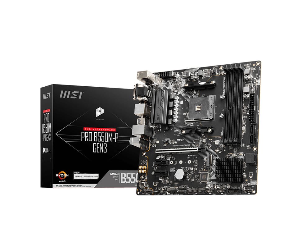 MSI PRO B550M-P GEN3 carte mère AMD B550 Emplacement AM4 micro ATX (PRO B550M-P GEN3) — image 1