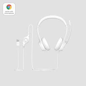 Micro-casque filaire Logitech H390 blanc - USB Type-A (981-001286) — image 7
