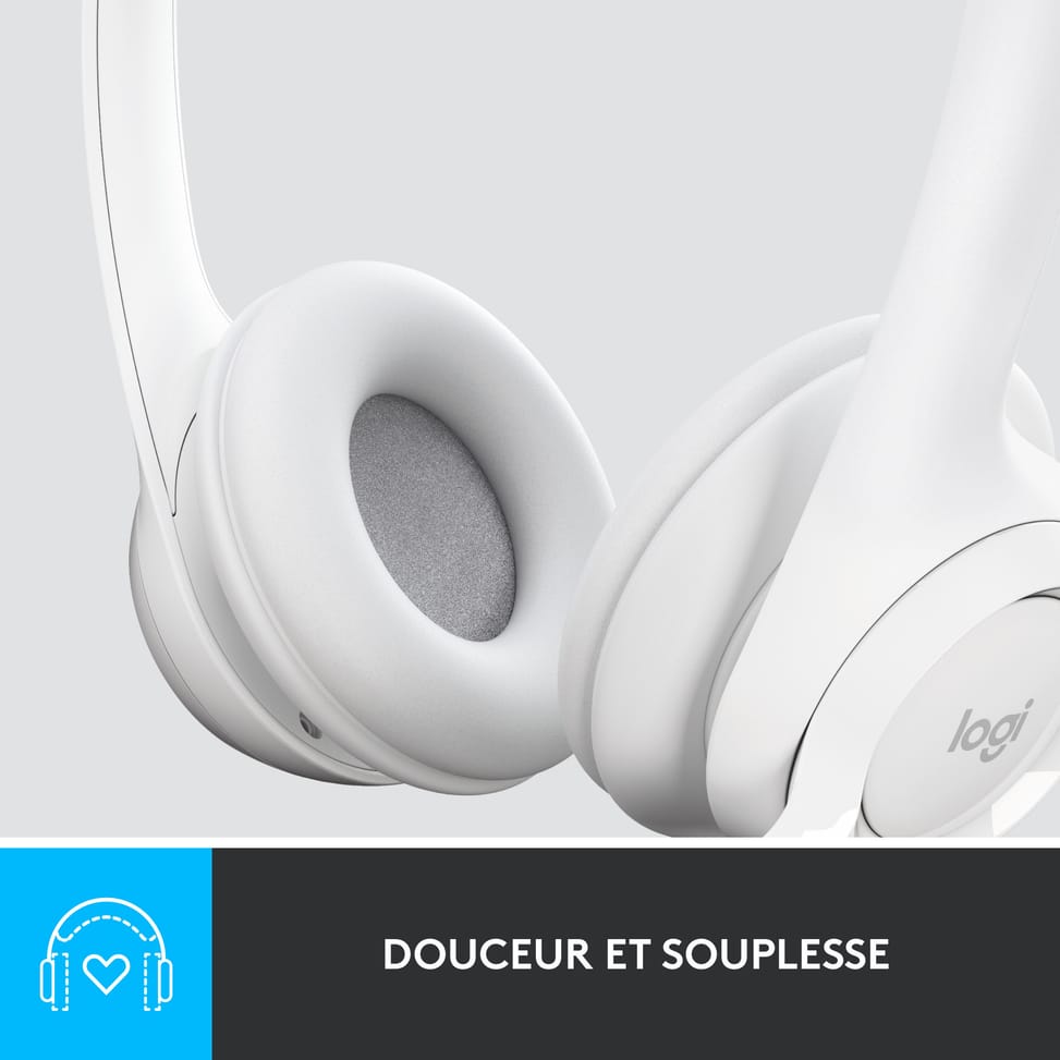 Micro-casque filaire Logitech H390 blanc - USB Type-A (981-001286) — image 13