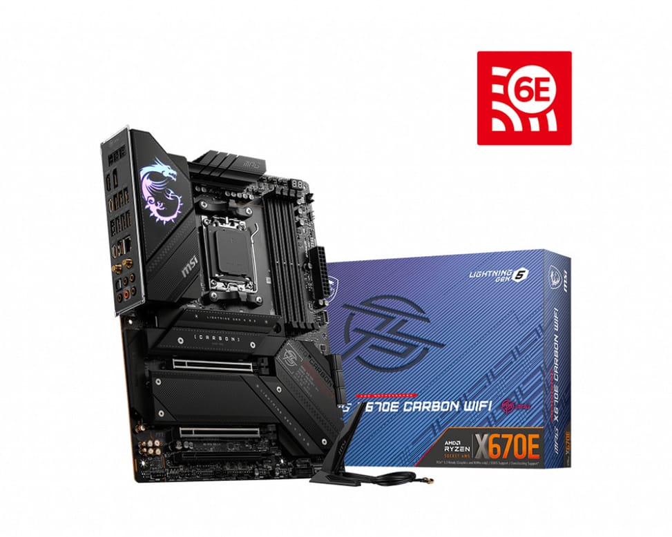 MSI MPG X670E CARBON WIFI carte mère AMD X670 Emplacement AM5 ATX (MPG X670E CARBON WIFI) — image 1