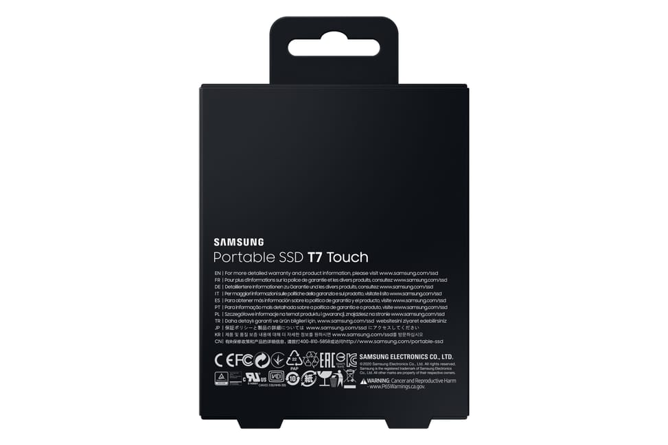 Samsung MU-PC2T0K 2 To Noir Portable SSD T7 Touch USB 3.2, NVMe, 2TB (MU-PC2T0K/WW) — image 15