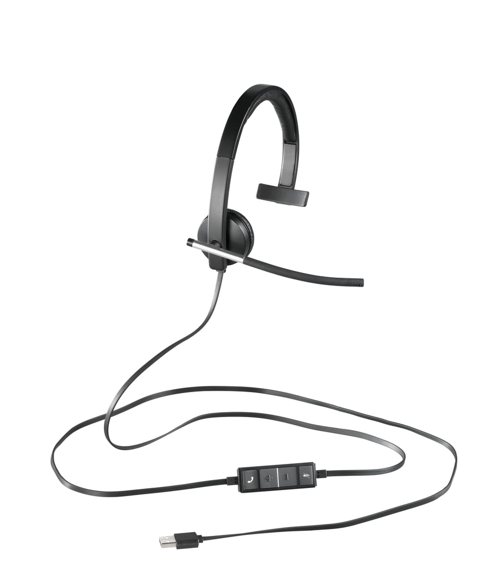 Logitech H650e Casque Avec fil Arceau Bureau/Centre d'appels USB Type-A Noir, Argent (981-000514) — image 2