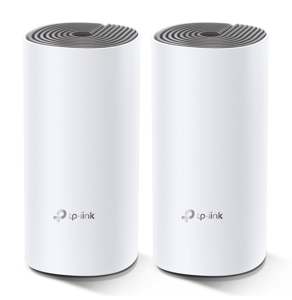 TP-Link Deco E4 (2-pack) Bi-bande (2,4 GHz / 5 GHz) Wi-Fi 5 (802.11ac) Blanc, Gris Interne (DECO E4(2-PACK))