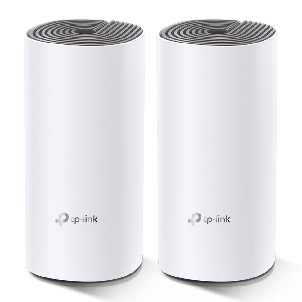نظام Wi-Fi Mesh TP-Link Deco E4 (2-pack) ثنائي النطاق (2.4 GHz / 5 GHz) Wi-Fi 5 (802.11ac) أبيض، رمادي (DECO E4(2-PACK)) — صورة 1