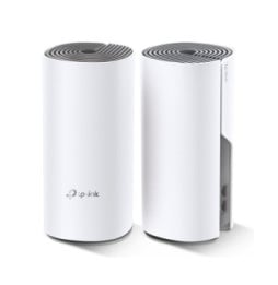 TP-Link Deco E4 (2-pack) Bi-bande (2,4 GHz / 5 GHz) Wi-Fi 5 (802.11ac) Blanc, Gris Interne (DECO E4(2-PACK))