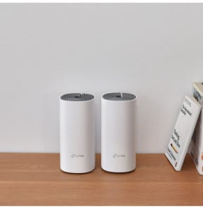 TP-Link Deco E4 (2-pack) Bi-bande (2,4 GHz / 5 GHz) Wi-Fi 5 (802.11ac) Blanc, Gris Interne (DECO E4(2-PACK))