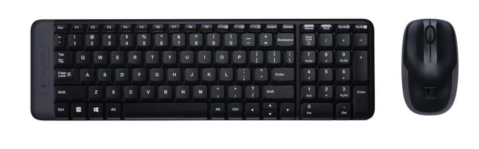 Logitech Wireless Combo MK220 clavier Souris incluse RF sans fil QWERTY US International Noir (920-003161) — image 1
