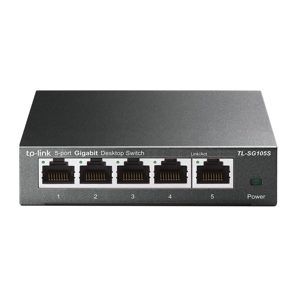 جهاز Switch غير مُدار TP-Link TL-SG105S Gigabit Ethernet (10/100/1000) أسود (TL-SG105S V2) — صورة 1