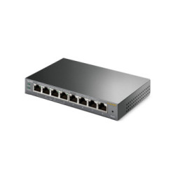 TP-Link TL-SG108PE Géré L2 Gigabit Ethernet (10/100/1000) Connexion Ethernet, supportant l'alimentation via ce port (PoE) Noir