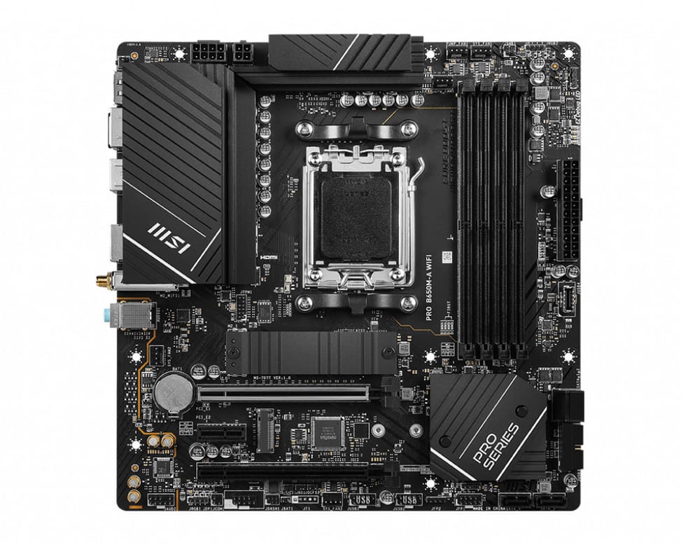 MSI PRO B650M-A WIFI AMD B650 Emplacement AM5 micro ATX (7D77-001R) — image 1
