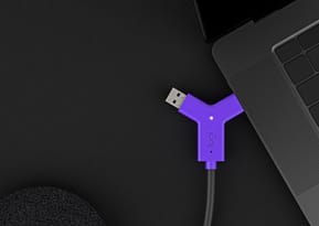 Logitech Swytch Émetteur et récepteur AV Noir, Violet (952-000010) — image 2