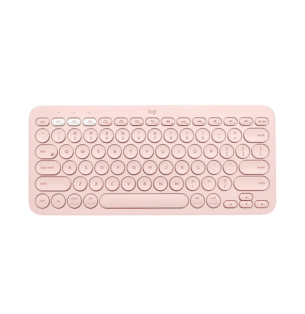 Logitech K380 Multi-Device clavier Bluetooth QWERTZ Allemand Rose (920-009583)