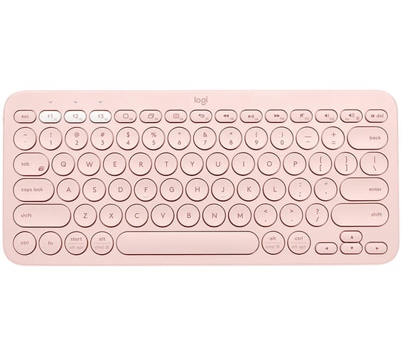 Logitech K380 Multi-Device clavier Bluetooth QWERTZ Allemand Rose (920-009583)