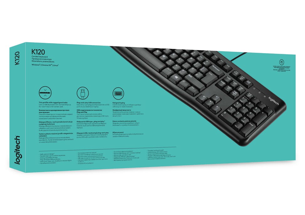 Logitech Keyboard K120 for Business clavier USB QWERTY US International Noir (920-002479) — image 7