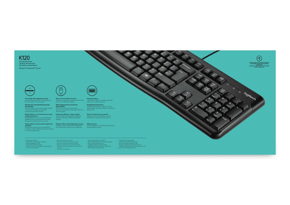 Logitech Keyboard K120 for Business clavier USB QWERTY US International Noir (920-002479) — image 9