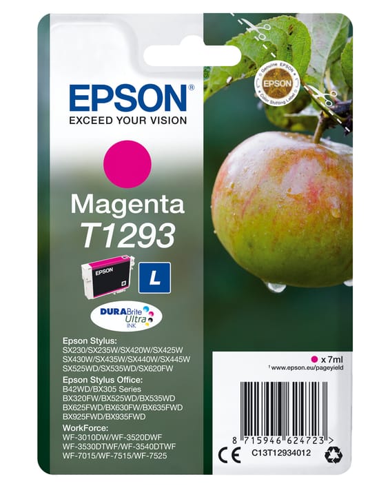 Epson Apple Cartouche "Pomme" - Encre DURABrite Ultra M Cartouche "Pomme" - Encre DURABrite Ultra M (C13T12934012)