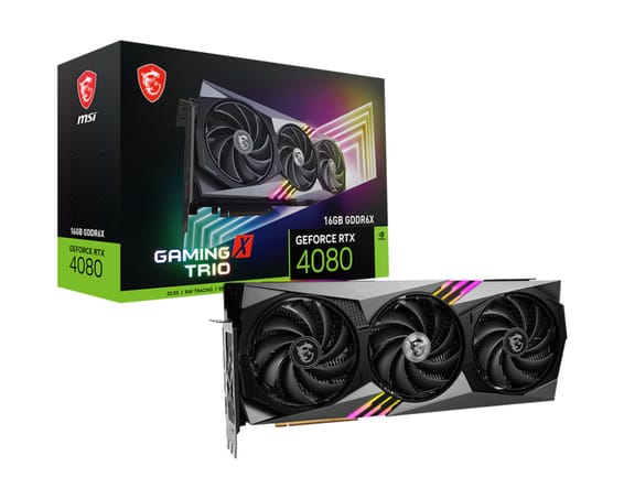 MSI GeForce RTX 4080 16GB GAMING X TRIO NVIDIA 16 Go GDDR6X (GEFORCE RTX 4080 16GB GAMING X TRIO)