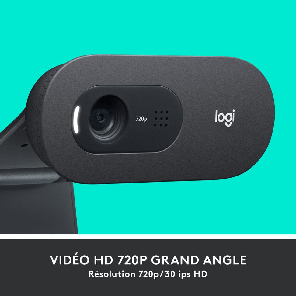 Logitech C505 HD Webcam 720p, 30 fps, 60°, USB A, 2 m, 72.91 x 66.64 x 31.91 mm, 75 g  (960-001364) — image 9