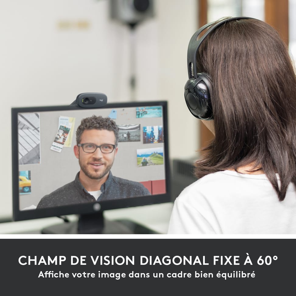 Logitech C505 HD Webcam 720p, 30 fps, 60°, USB A, 2 m, 72.91 x 66.64 x 31.91 mm, 75 g  (960-001364) — image 10