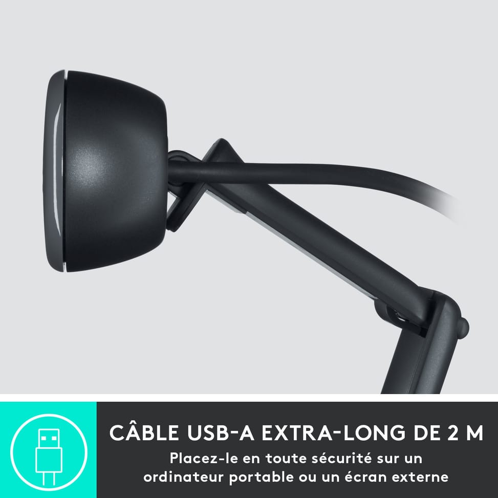 Logitech C505 HD Webcam 720p, 30 fps, 60°, USB A, 2 m, 72.91 x 66.64 x 31.91 mm, 75 g  (960-001364) — image 11