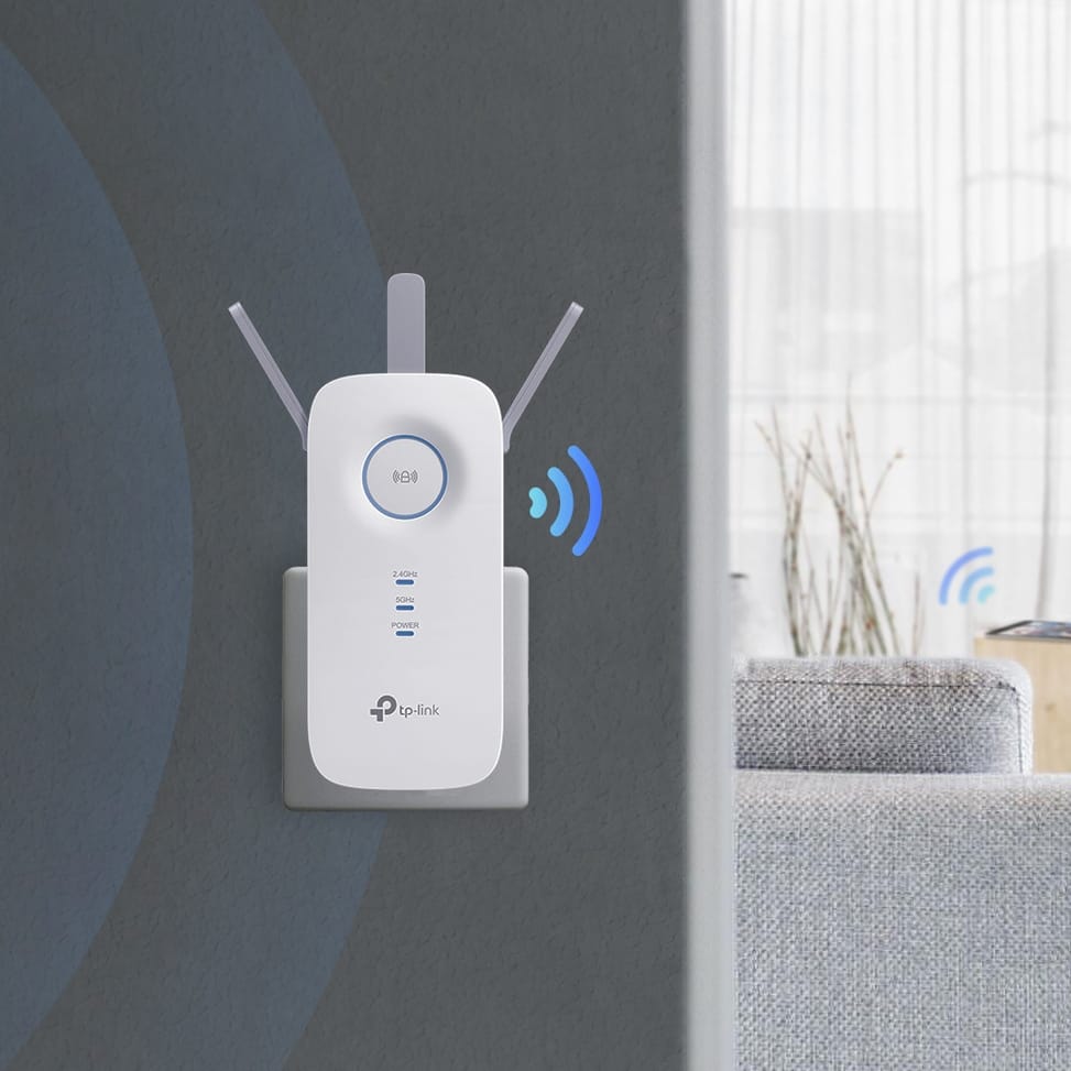 TP-Link RE450 Émetteur et récepteur réseau Blanc 10, 100, 1000 Mbit/s (RE450 (DE)) — image 5