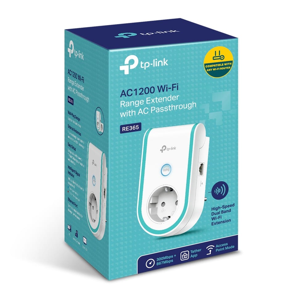 TP-Link RE365 prolongateur réseau Répéteur réseau Blanc 10, 100 Mbit/s (RE365) — image 4