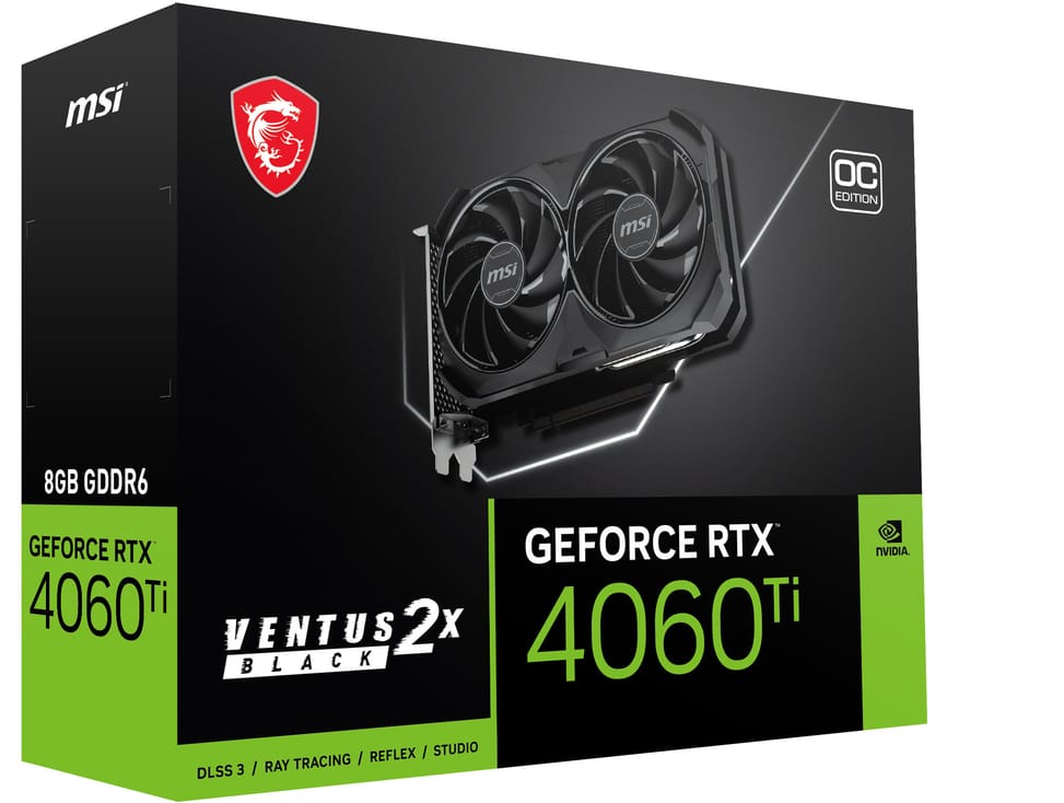 MSI GeForce RTX 4060 Ti VENTUS 2X BLACK 8G OC NVIDIA 8 Go GDDR6 (GEFORCE RTX 4060 TI VENTUS 2X BLACK 8G OC) — image 9