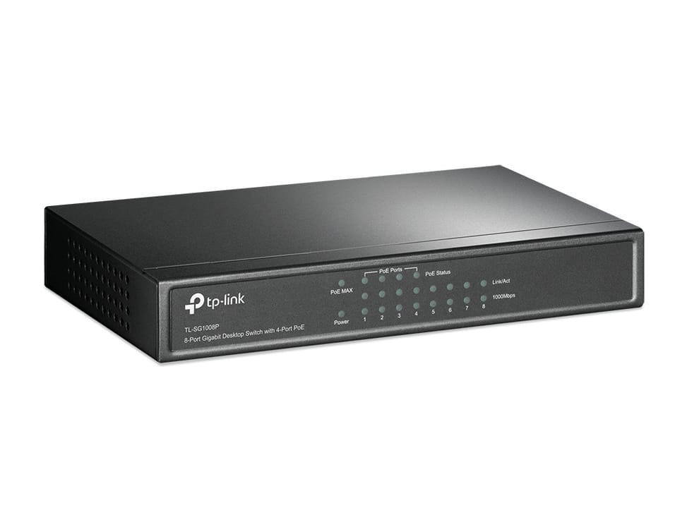 جهاز Switch TP-Link TL-SG1008P Gigabit Ethernet (10/100/1000) PoE رمادي — صورة 2