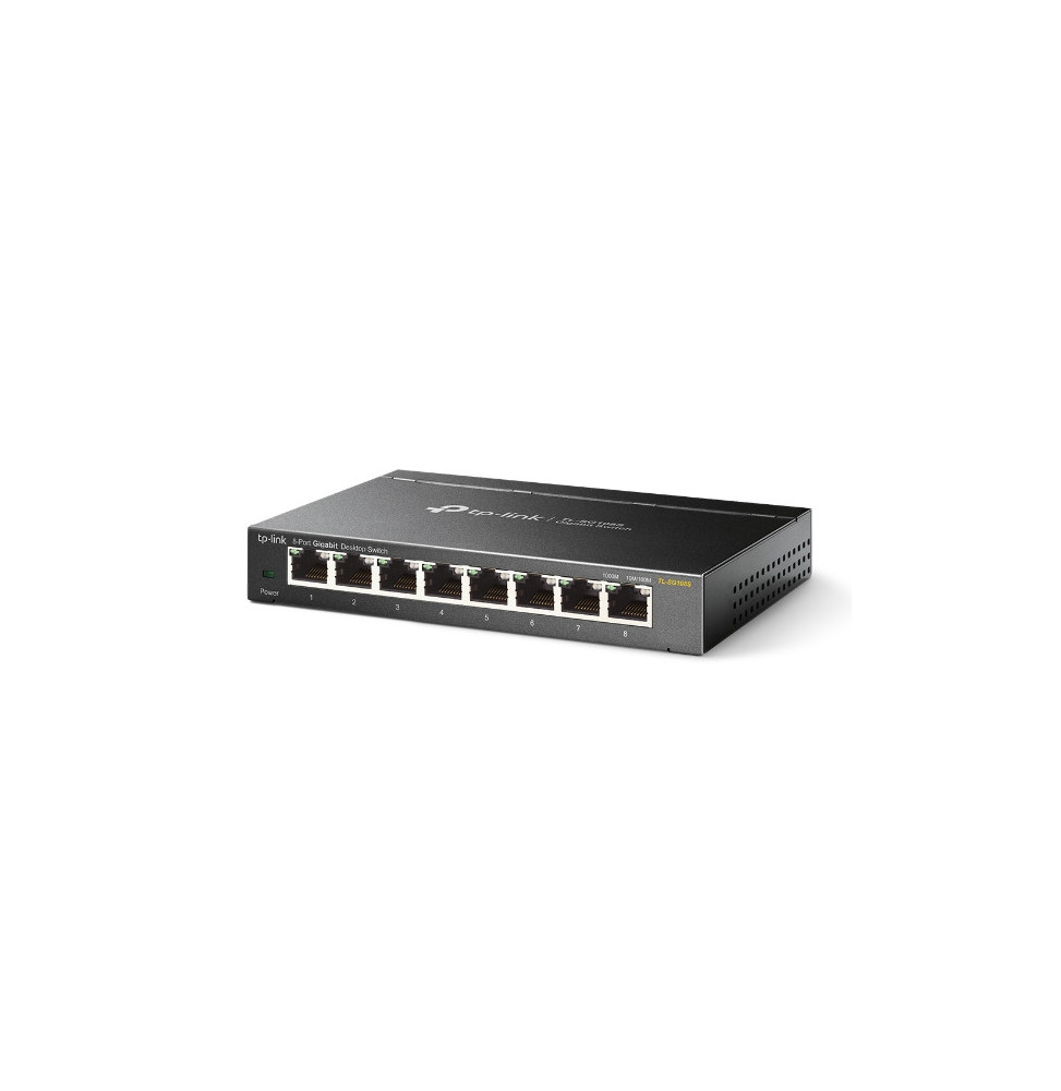 TP-Link TL-SG108S Non-géré Gigabit Ethernet (10/100/1000) Noir (TL-SG108S V1)
