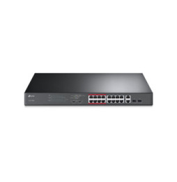TP-Link TL-SL1218MP Non-géré Fast Ethernet (10/100) Connexion Ethernet, supportant l'alimentation via ce port (PoE) 1U