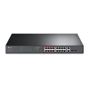 TP-Link TL-SL1218MP Non-géré Fast Ethernet (10/100) Connexion Ethernet, supportant l'alimentation via ce port (PoE) 1U