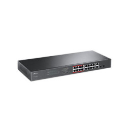 TP-Link TL-SL1218MP Non-géré Fast Ethernet (10/100) Connexion Ethernet, supportant l'alimentation via ce port (PoE) 1U