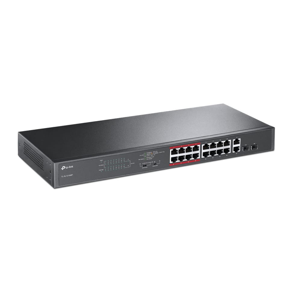 TP-Link TL-SL1218MP Non-géré Fast Ethernet (10/100) Connexion Ethernet, supportant l'alimentation via ce port (PoE) 1U — image 3