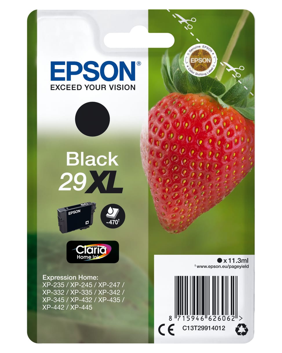 Epson Strawberry Cartouche "Fraise" 29XL - Encre Claria Home N Cartouche "Fraise" 29XL - Encre Claria Home N (C13T29914012) — image 1