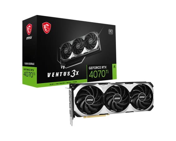 MSI GEFORCE RTX 4070 TI VENTUS 3X E 12G OC carte graphique NVIDIA 12 Go GDDR6X (GEFORCE RTX 4070 TI VENTUS 3X E 12G OC)