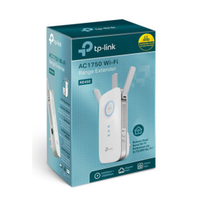 TP-Link RE450 Répéteur réseau Blanc 10, 100, 1000 Mbit/s IEEE802.11ac/n/g/b, Ethernet, 2.4 - 5 GHz  (RE450 V2)