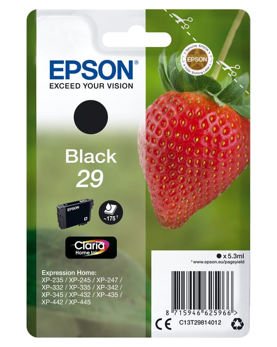 Epson Strawberry Cartouche "Fraise" 29 - Encre Claria Home N Cartouche "Fraise" 29 - Encre Claria Home N (C13T29814012)