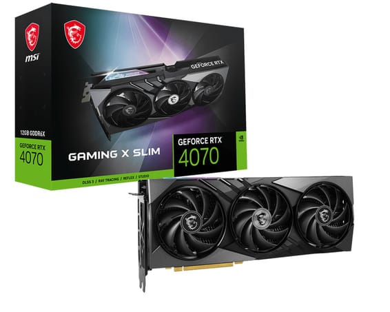 MSI GEFORCE RTX 4070 GAMING X SLIM 12G carte graphique NVIDIA 12 Go GDDR6X (GEFORCE RTX 4070 GAMING X SLIM 12G)