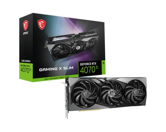 MSI GEFORCE RTX 4070 TI GAMING X SLIM 12G carte graphique NVIDIA 12 Go GDDR6X (GEFORCE RTX 4070 TI GAMING X SLIM 12G)