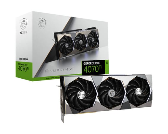 MSI RTX4070 Ti Suprim X NVIDIA GeForce RTX 4070 Ti 12 Go GDDR6X (GEFORCE RTX 4070 TI SUPRIM X 12G)