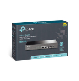 TP-Link TL-SG1008MP Non-géré Gigabit Ethernet (10/100/1000) Connexion Ethernet, supportant l'alimentation via ce port (PoE) 1U