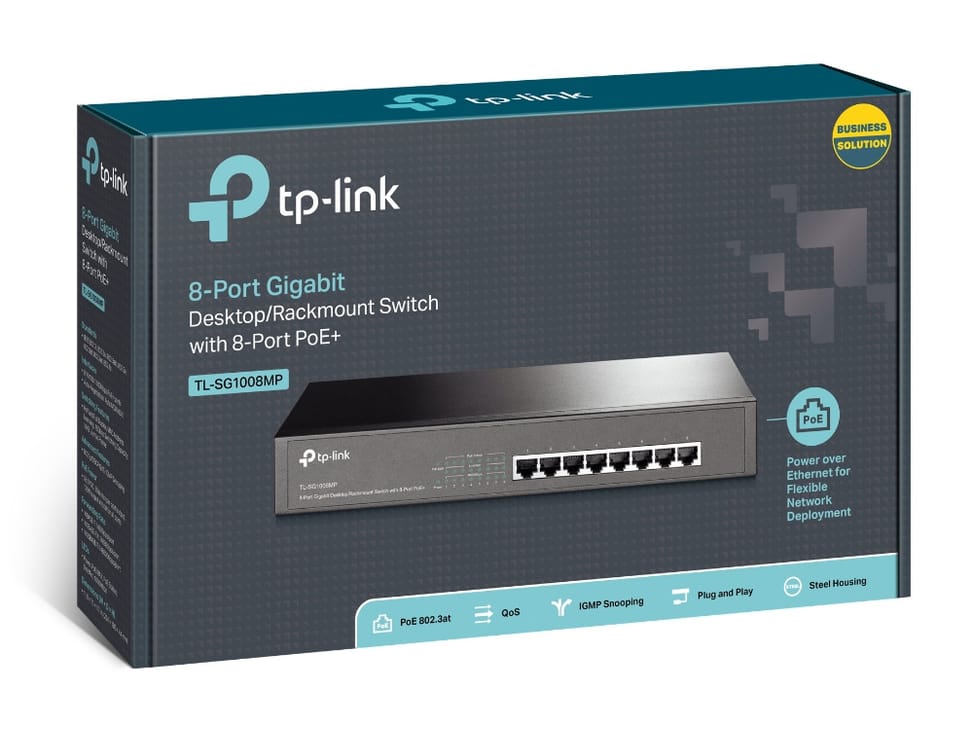 TP-Link TL-SG1008MP Unmanaged Gigabit Ethernet Switch (10/100/1000) with Power over Ethernet (PoE) 1U — image 4
