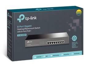 TP-Link TL-SG1008MP Non-géré Gigabit Ethernet (10/100/1000) Connexion Ethernet, supportant l'alimentation via ce port (PoE) 1U — image 4