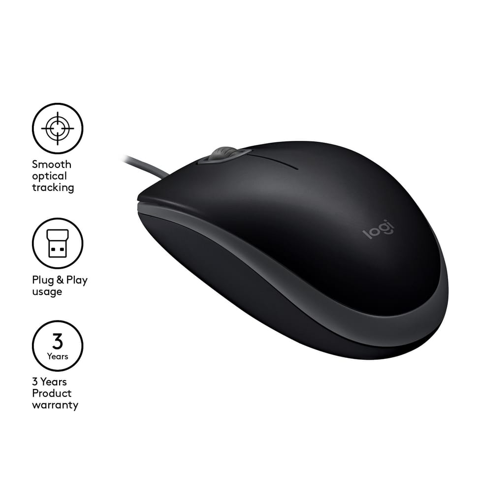 Logitech B110 Silent souris Ambidextre USB Type-A Optique 1000 DPI (910-005508) — image 6