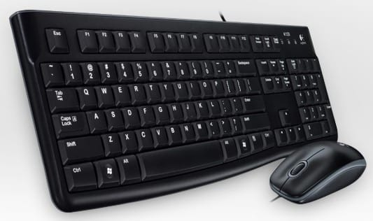 Logitech Desktop MK120 clavier Souris incluse USB QWERTZ Allemand Noir (920-002540)
