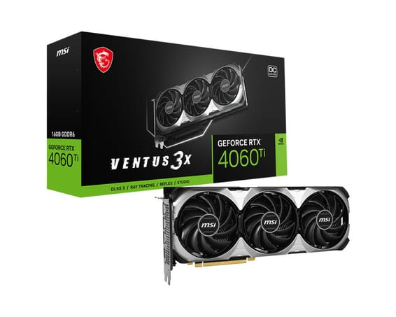 Carte Graphique MSI GeForce RTX 4060 TI VENTUS 3X 16G OC (912-V517-013)