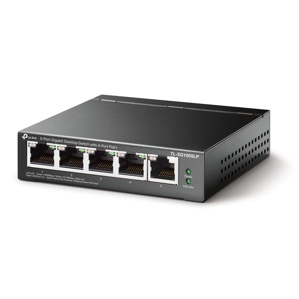 جهاز Switch غير مُدار TP-Link TL-SG1005LP Gigabit Ethernet (10/100/1000) بمنفذ Ethernet يدعم التغذية — صورة 2