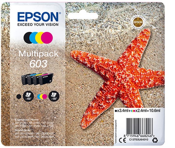 Epson Multipack 4-colours 603 Ink Multipack 4-colours 603 Ink  (C13T03U64010)