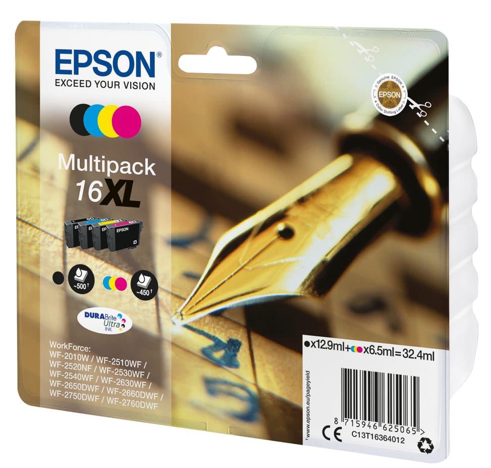 Epson Pen and crossword Multipack "Stylo à plume" 16XL - Encre DURABrite Ultra N,C,M,J (C13T16364012) — image 2
