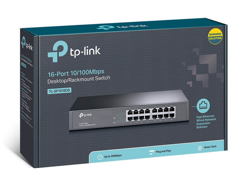 TP-Link TL-SF1016DS commutateur réseau Non-géré Fast Ethernet (10/100) 1U (TL-SF1016DS) — image 4